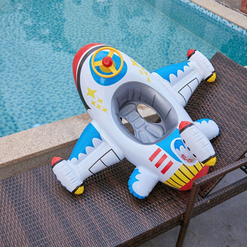 Children's Airplane Swim Ring Inflatable Baby Yacht