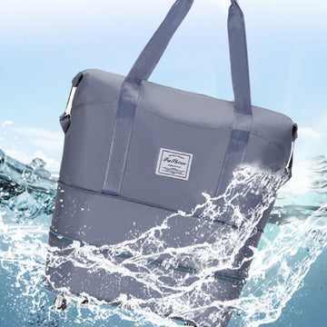 Large Capacity Travel Bag Folding Dry Wet Separation Luggage Bag With Wheels